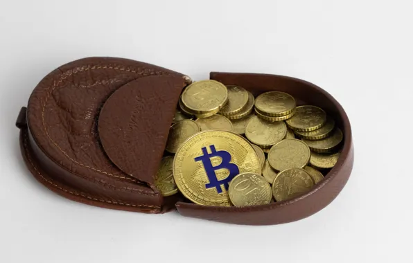 Background, money, coins, purse, Bitcoin