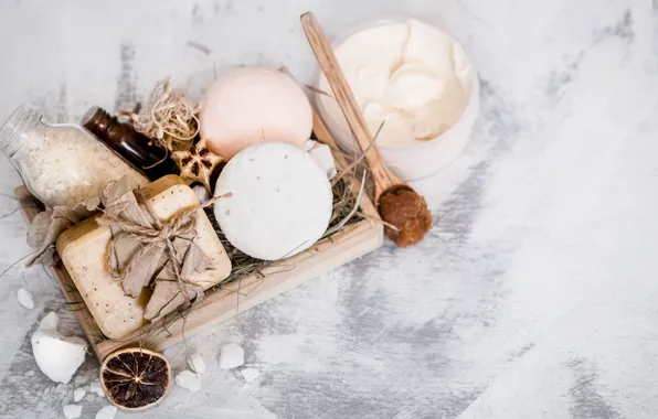 Box, oil, soap, relax, cream, Spa, salt, spa