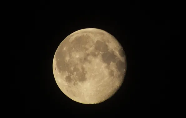 Space, night, The moon, universe, Moon, yellow moon