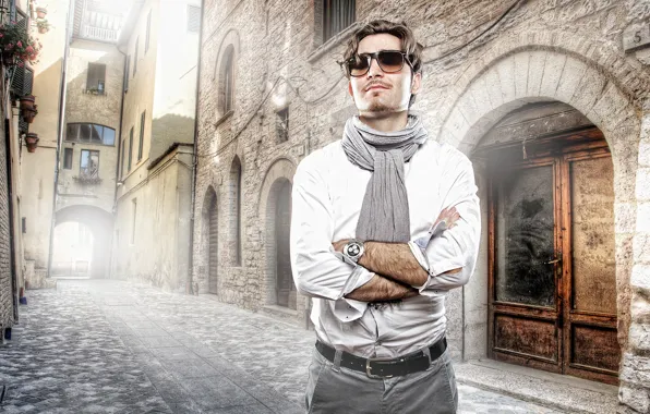 Background, street, male