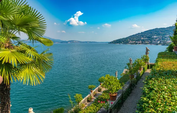 Picture nature, Italy, promenade, Lake Isola