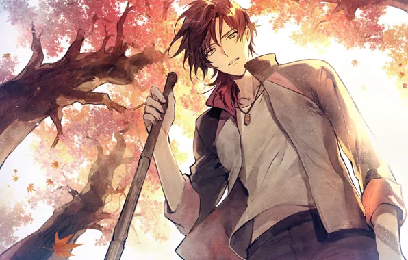 Autumn, art, guy, Touken ranbu