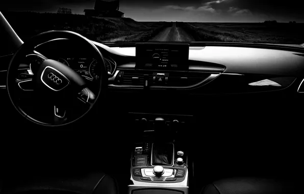 Landscape, machine, Audi, cars, c7, A6
