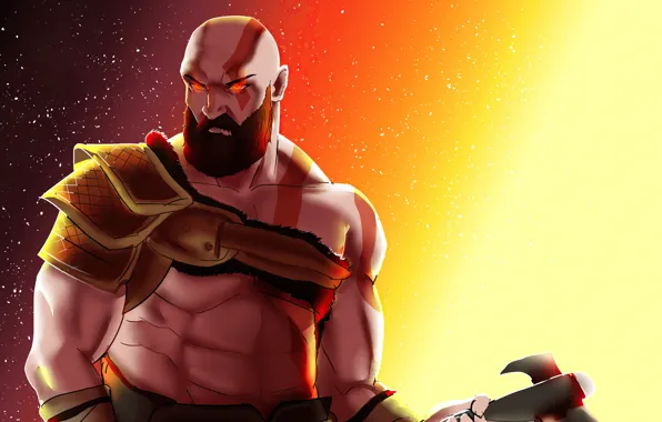 Axe, game, demigod, armor, god of war, kratos, sony, god