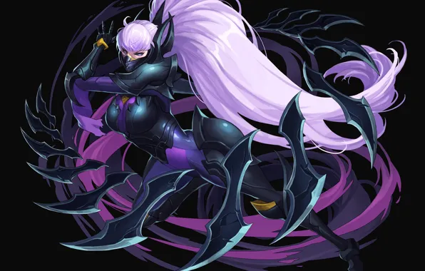 Girl, weapons, blade, mask, ninja