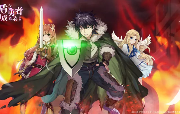 Angel, sword, shield, trio, The Rise Of Shield Hero, The Rising of the Shield Hero, …