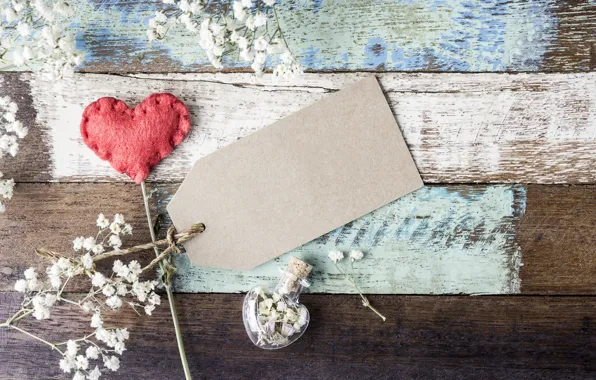 Picture love, flowers, heart, red, love, vintage, heart, wood
