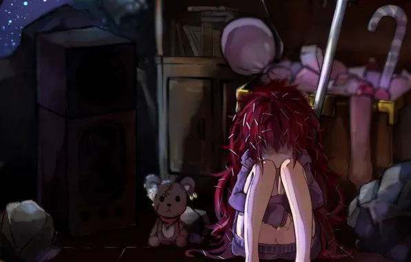Loneliness, baby, stuff, in the dark, the voodoo doll, abandoned