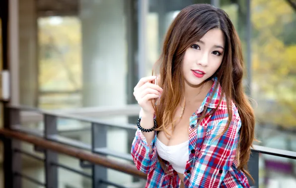 Neckline, Oriental girl, chingcho Chang