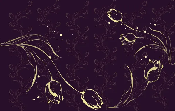 Background, tulips, vector graphics