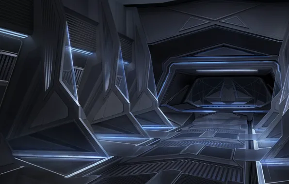 The room, hallway, gallery