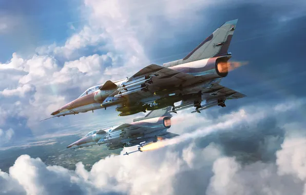 The game, Aircraft, Missiles, Fighters, Game, War Thunder, Mirage 2000