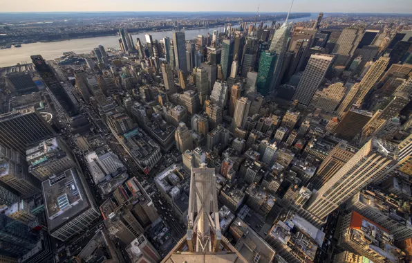 Picture the city, height, skyscrapers, New York, panorama