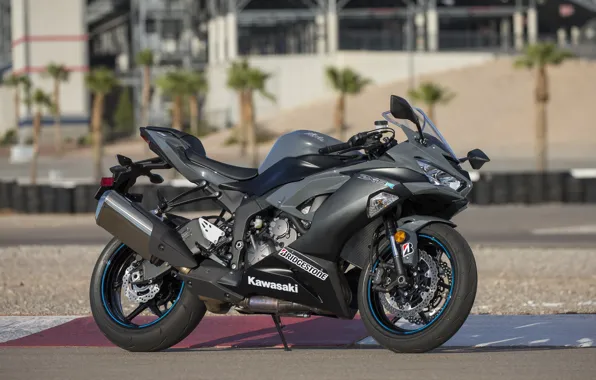 Black, Asphalt, motorcycle, bike, motorcycle, superbike, sportbike, Kawasaki Ninja ZX-6R