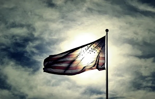 Picture the sky, flag, USA