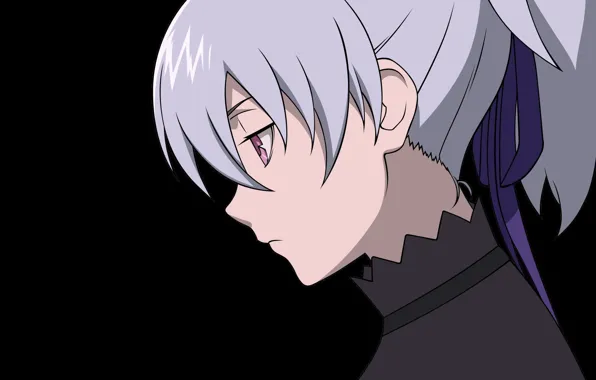 Girl, black background, Yin, Darker than black, Darker Than Black