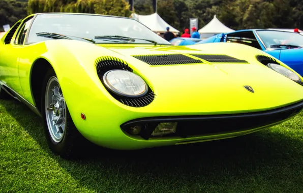 Color, Auto, Lamborghini, Green, Machine, Classic, Lights, Car