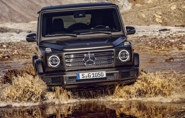 Picture water, squirt, Mercedes-Benz, 2018, G-Class, quarry
