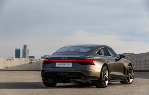 The sky, Audi, coupe, 2018, e-tron GT Concept, the four-door