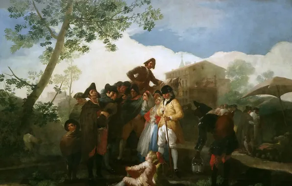 Music, people, picture, genre, Francisco Goya, Blind Guitarist