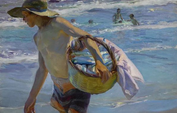 Sea, children, picture, genre, Fisherman, Joaquin Sorolla