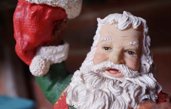 Look, toy, portrait, doll, Christmas, New year, beard, Santa Claus