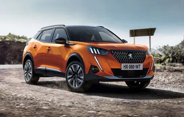 Road, orange, lights, Peugeot, Peugeot, wheel, Peugeot 2008