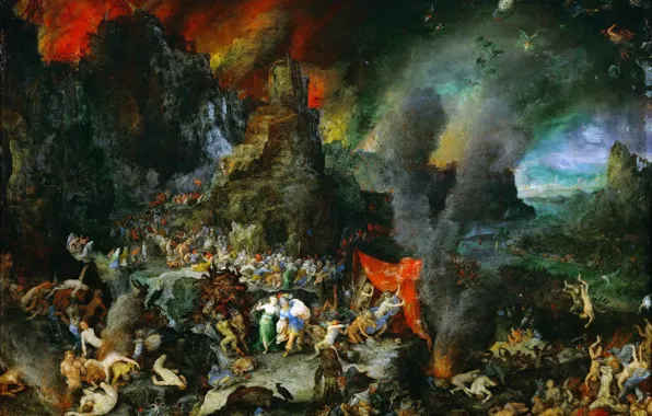 Jan Brueghel The Elder, 1600-1605, Aeneas and the sibyl in hell