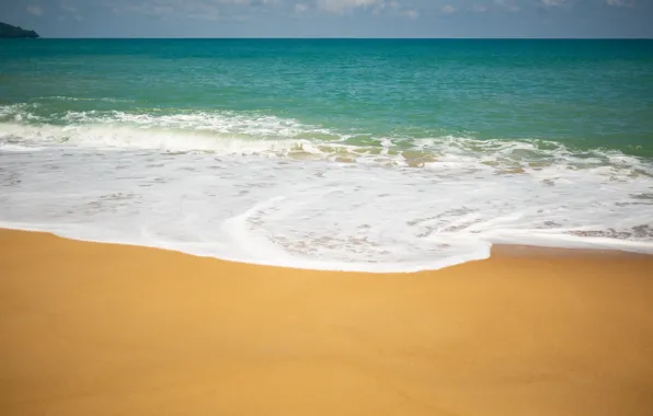 Sand, sea, wave, beach, summer, the sky, shore, summer