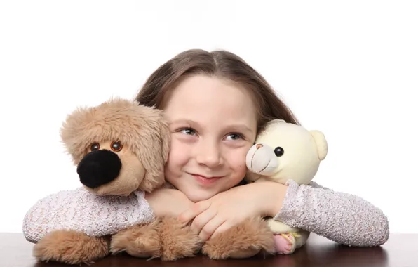 Picture joy, happiness, children, smile, toys, child, doll, Bear