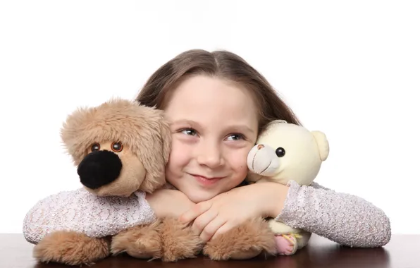 Joy, happiness, children, smile, toys, child, doll, Bear