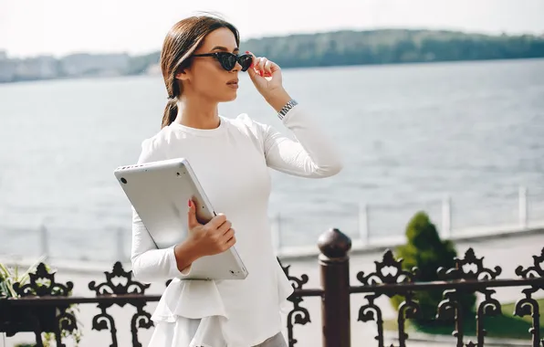 Girl, woman, beautiful, elegant, sunglasses