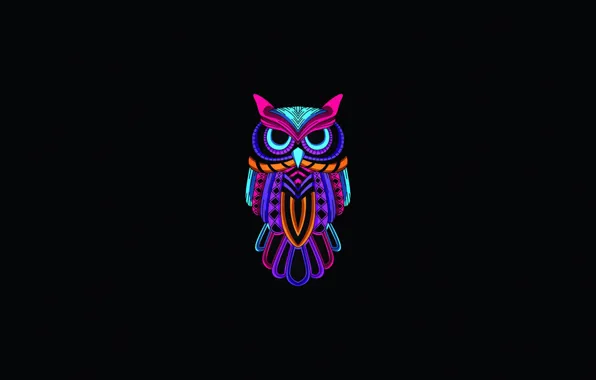 Minimalism, Owl, Bird, Style, Background, Art, Art, Abstract
