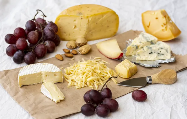 Cheese, grapes, nuts, Dor blue, Cheese, prunes, cheese, Dorblu