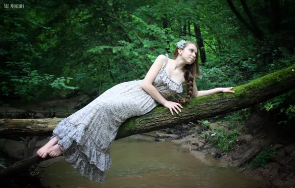 Beautiful, Women, lying, Outdoor