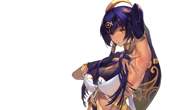 Picture tan skin, anime, anime girl, tanned babe, tan, oppai, sexy, armpit