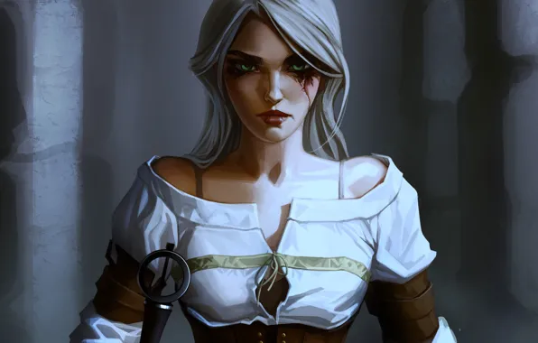 Picture girl, art, Witcher, The Witcher 3: Wild Hunt, Ciri