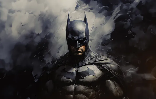 Picture batman, art, dark knight, comic, emerges