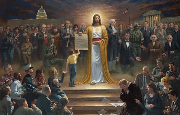 God, picture, Americans, presidents, USA, faith, One Nation under God, nation