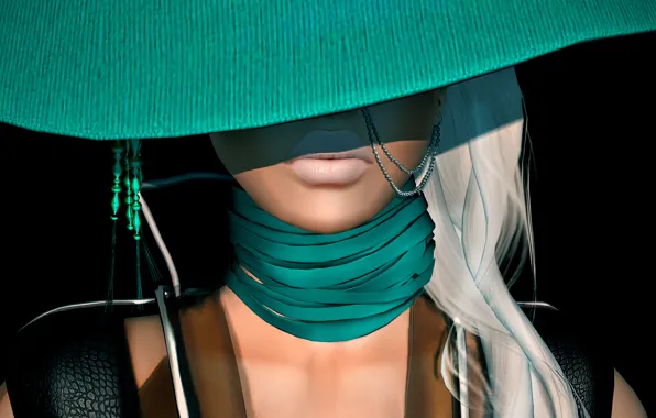 Picture girl, face, background, lips, hat style