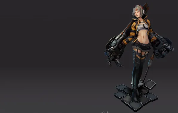 Concept, Girl with robo arms - model, Saimon Ma