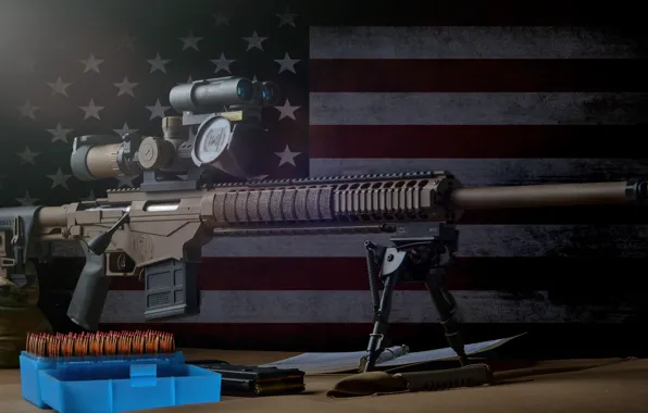 Background, flag, optics, sniper rifle