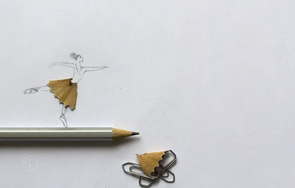 Figure, pencil, clip