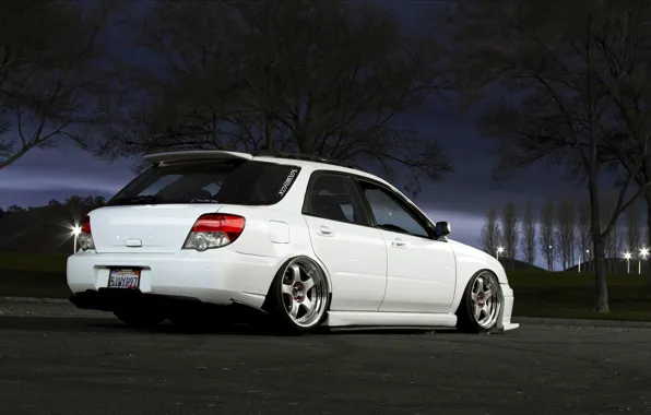 Ass, Subaru, Impreza, white, low, universa