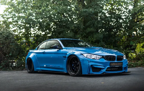 Road, machine, forest, tuning, BMW, BMW, tuning, BMW M4