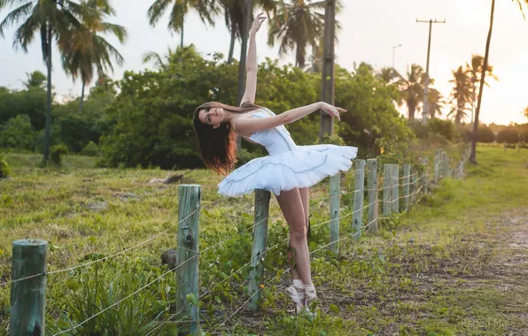 Picture girl, nature, ballerina