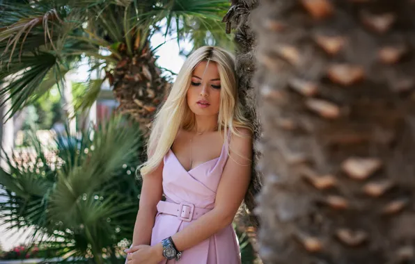 Summer, girl, face, background, hair, blonde, cutie