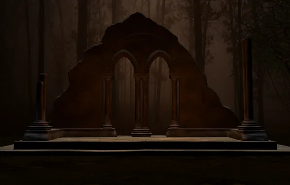 Fantasy, forest, night