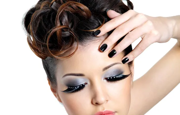 Picture face, eyelashes, style, hair, makeup