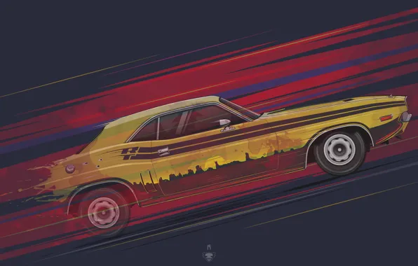 Auto, Retro, Machine, Speed, 1971, Dodge, Challenger, Car